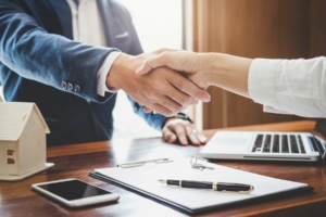 Two people shaking hands